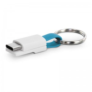 PORTE CLES CABLE DE CHARGE USB TYPE C PUBLICITAIRE