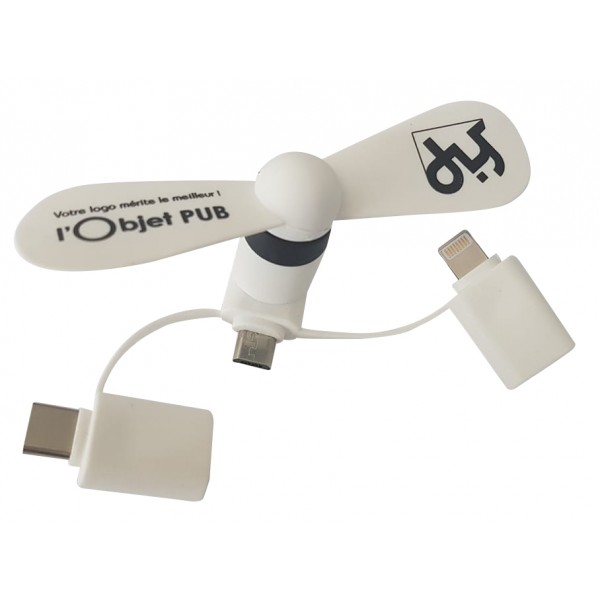 Mini ventilateur USB avec message personnalisé : gadget USB