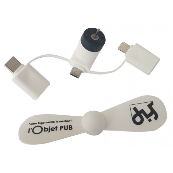 Mini ventilateur USB avec message personnalisé : gadget USB, Ventilateurs  USB