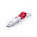 PORTE CLES CABLE DE CHARGE 3 PORTS USB TYPE C LIZA PUBLICITAIRE