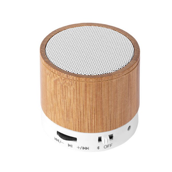 Haut-parleur sans fil 10W en bambou Wynn (P329.649), haut-parleurs
