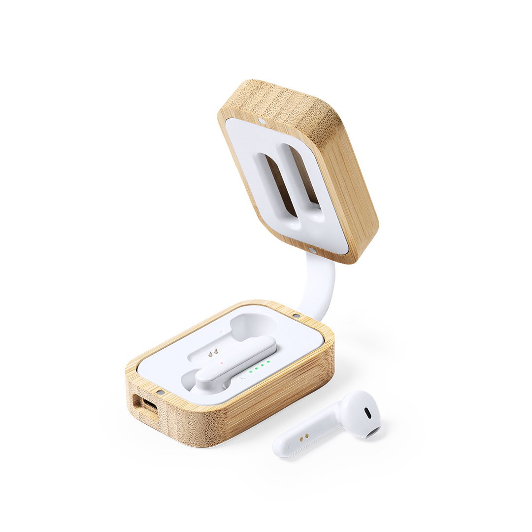 SET DE 2 OREILLETTES BLUETOOTH BAMBOU TRESAN